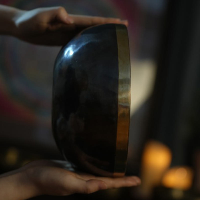 Buddha Stones Handmade Nepal Singing Bowl Simple Pattern for Healing and Meditation Sound Bowl Set - image 4