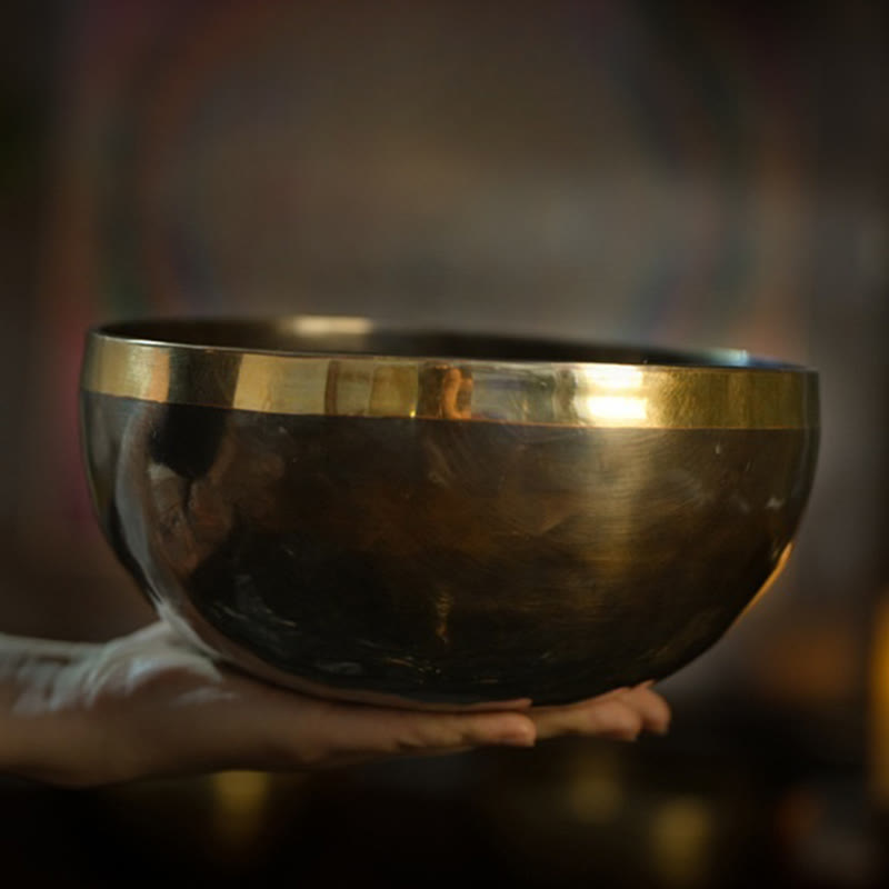 Buddha Stones Handmade Nepal Singing Bowl Simple Pattern for Healing and Meditation Sound Bowl Set - image 5