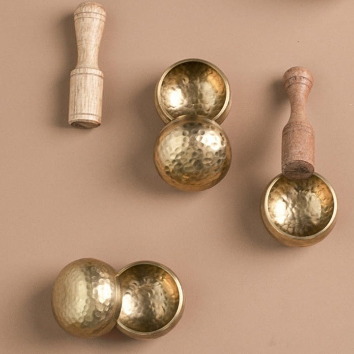 Buddha Stones Handmade Mini Small Singing Bowl for Healing and Meditation Sound Bowl Set 1.57*0.98 IN - image 8