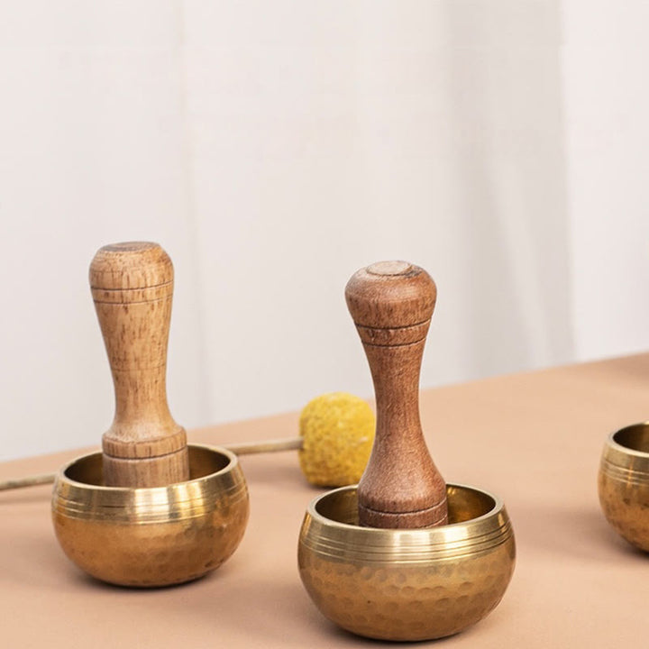 Buddha Stones Handmade Mini Small Singing Bowl for Healing and Meditation Sound Bowl Set 1.57*0.98 IN - image 5
