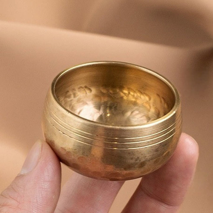 Buddha Stones Handmade Mini Small Singing Bowl for Healing and Meditation Sound Bowl Set 1.57*0.98 IN - image 3