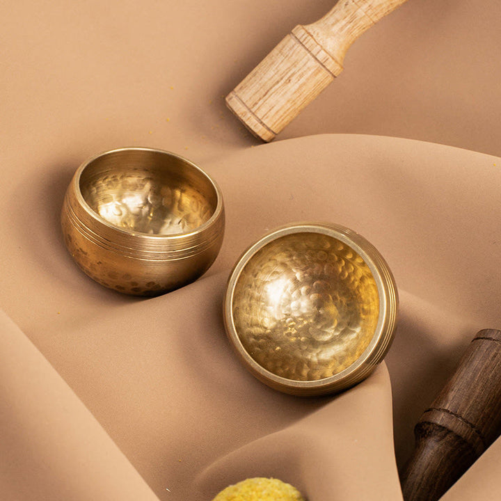 Buddha Stones Handmade Mini Small Singing Bowl for Healing and Meditation Sound Bowl Set 1.57*0.98 IN - image 7