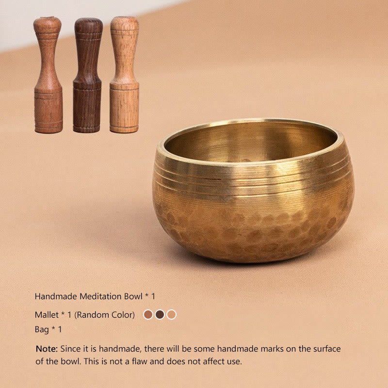 Buddha Stones Handmade Mini Small Singing Bowl for Healing and Meditation Sound Bowl Set 1.57*0.98 IN - 1.57*0.98 IN (4*2.5CM) - image 1