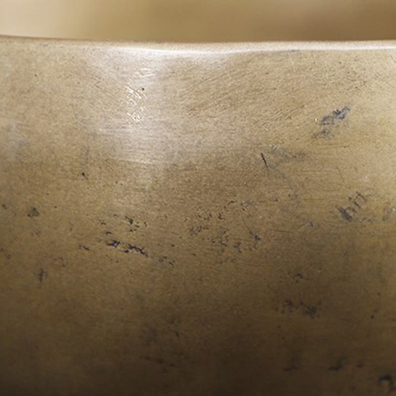Buddha Stones Handmade Nepal Golden Singing Bowl Simple Design for Healing and Meditation Sound Bowl Set - image 20
