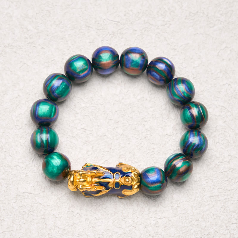 Buddha Stones Colorful Sea Willow Color Change PiXiu Positive Healing Bracelet - image 14
