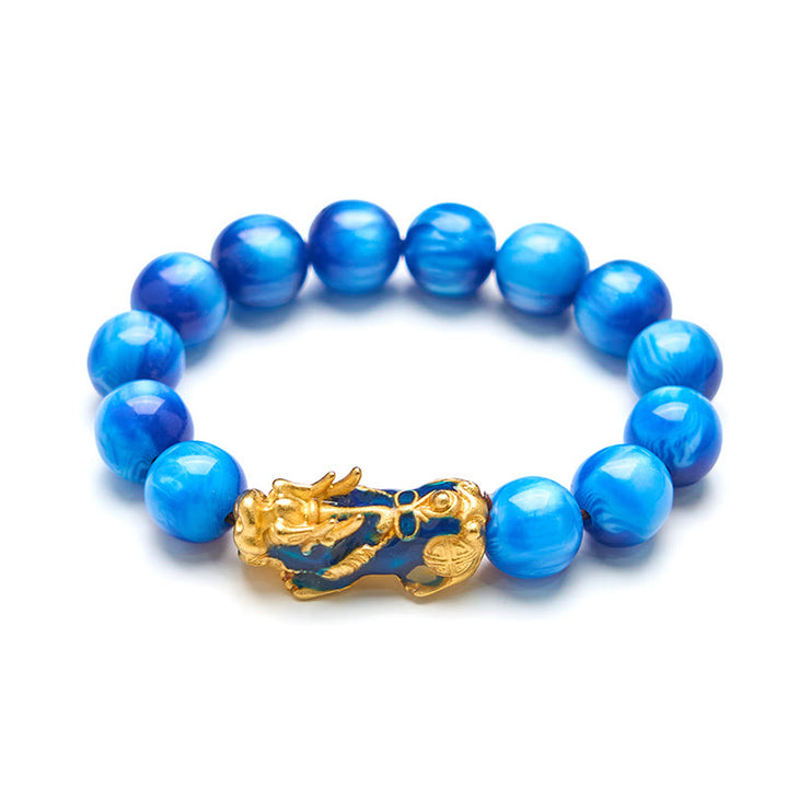 Buddha Stones Colorful Sea Willow Color Change PiXiu Positive Healing Bracelet - image 3