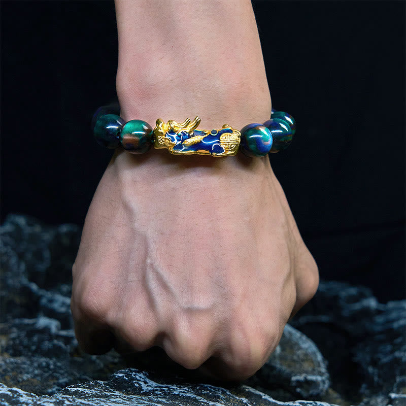 Buddha Stones Colorful Sea Willow Color Change PiXiu Positive Healing Bracelet - image 13