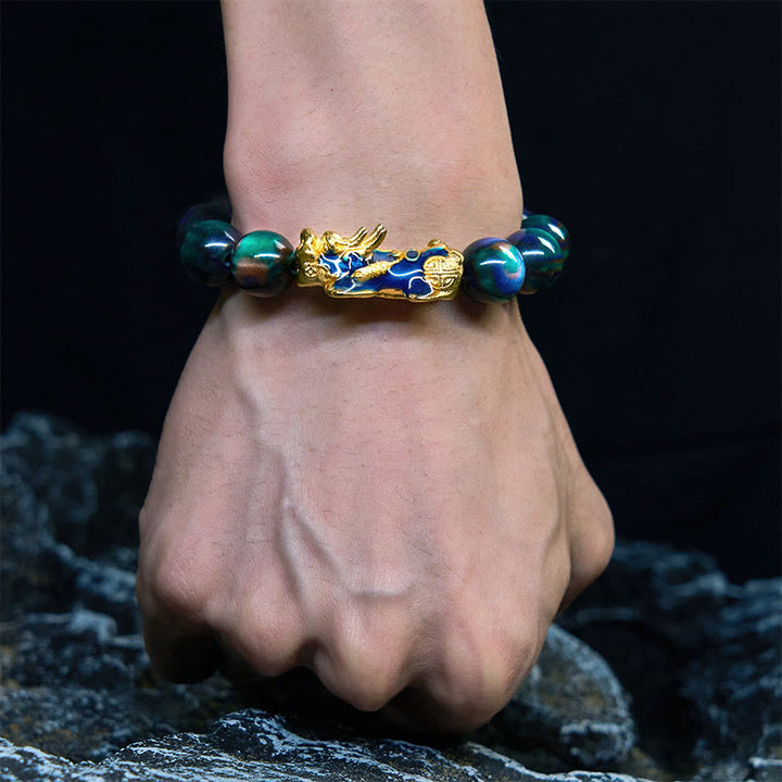 Buddha Stones Colorful Sea Willow Color Change PiXiu Positive Healing Bracelet - image 13