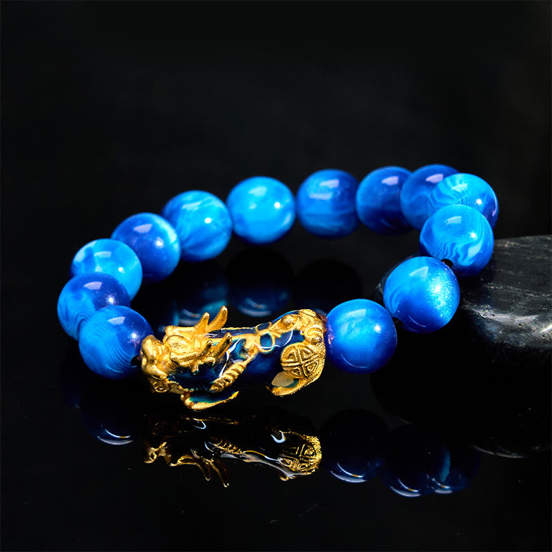 Buddha Stones Colorful Sea Willow Color Change PiXiu Positive Healing Bracelet - image 1