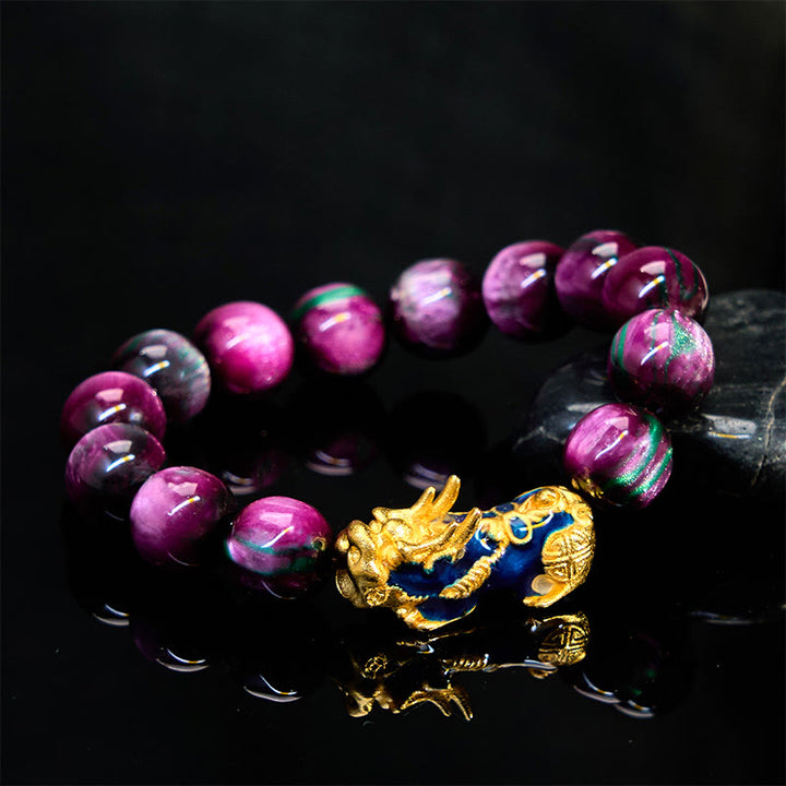 Buddha Stones Colorful Sea Willow Color Change PiXiu Positive Healing Bracelet - image 6