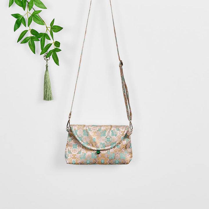 Buddha Stones Retro Flowers Pattern Polyester Cotton Embroidery Crossbody Bag Hangbags - image 4