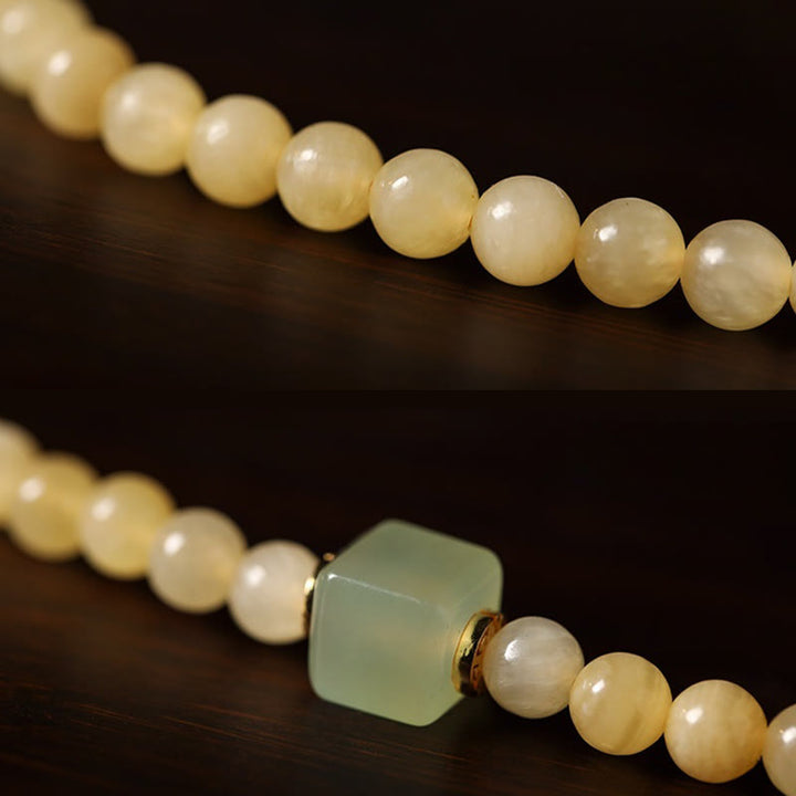 Buddha Stones Topaz Beads Jade Cube Double Circle Wealth Bracelet - image 4