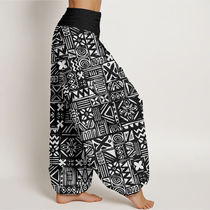 Buddha Stones Casual Tribal-inspired Geometric Pattern Women's Elastic Waist Harem Pants - image 5
