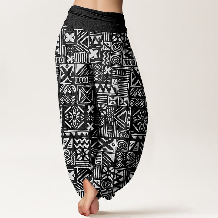 Buddha Stones Casual Tribal-inspired Geometric Pattern Women's Elastic Waist Harem Pants - image 6