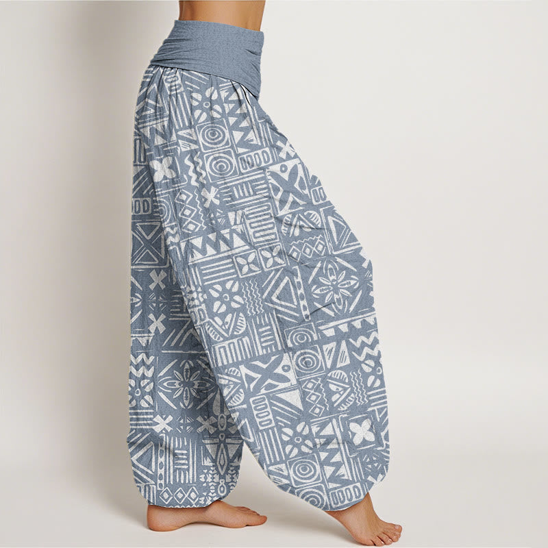Buddha Stones Casual Tribal-inspired Geometric Pattern Women's Elastic Waist Harem Pants - image 8