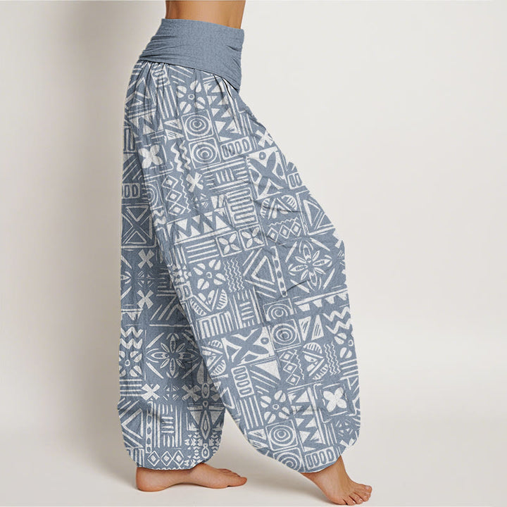Buddha Stones Casual Tribal-inspired Geometric Pattern Women's Elastic Waist Harem Pants - image 8