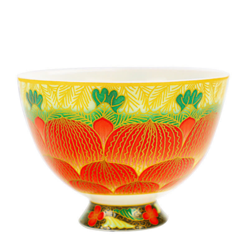 Buddha Stones Lotus Ceramic Teacup Flower Tea Cups 100ml - image 3