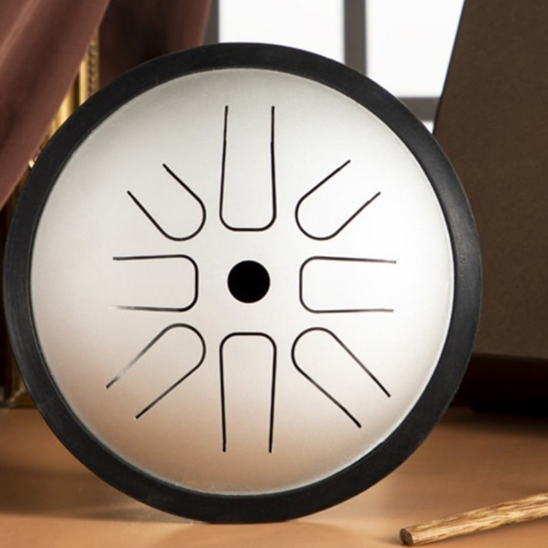 Buddha Stones Steel Tongue Drum Sound Healing Yoga Meditation Drum Kit 8 Note 6 Inch Percussion Instrument - image 1