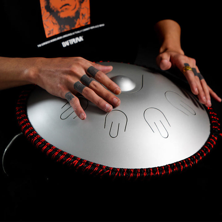 Buddha Stones Steel Tongue Drum Sound Healing Yoga Meditation Kit 9 Note 15 Inch Handpan Instrument - image 9