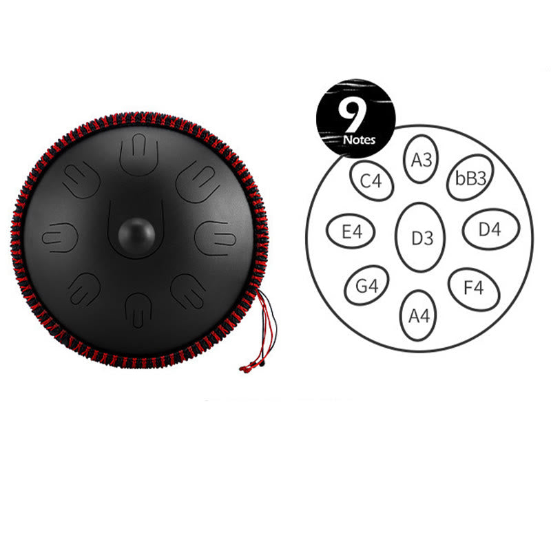 Buddha Stones Steel Tongue Drum Sound Healing Yoga Meditation Kit 9 Note 15 Inch Handpan Instrument - image 6