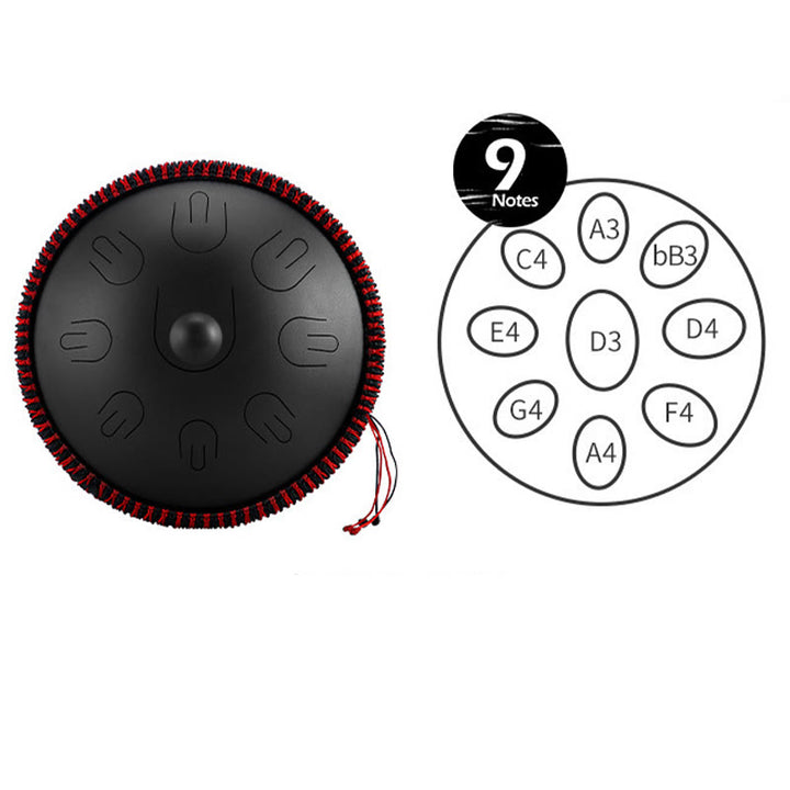 Buddha Stones Steel Tongue Drum Sound Healing Yoga Meditation Kit 9 Note 15 Inch Handpan Instrument - image 6