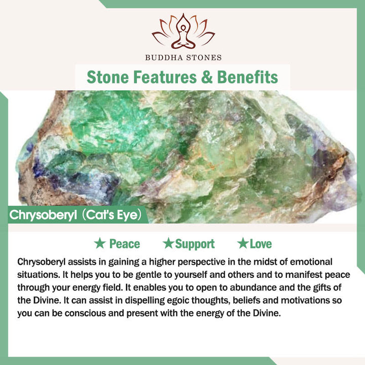 Buddha Stones Pink Crystal Liuli Glass Bead Cat's Eye Warmth Bracelet - image 6