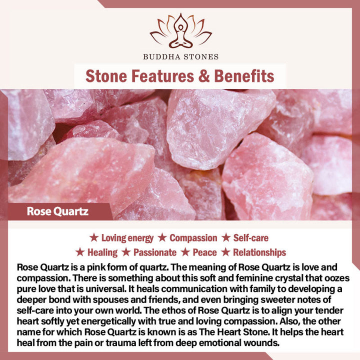 Buddha Stones 925 Sterling Silver Handmade Natural Rose Quartz Loving Energy Adjustable Ring - image 6