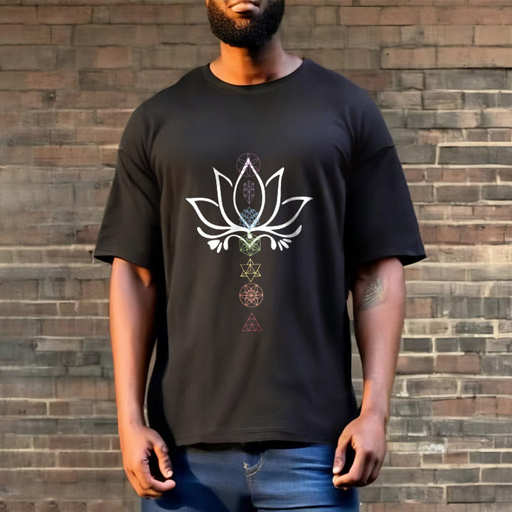 Buddha Stones Lotus Sacred Geometry Tee T-shirt - image 2