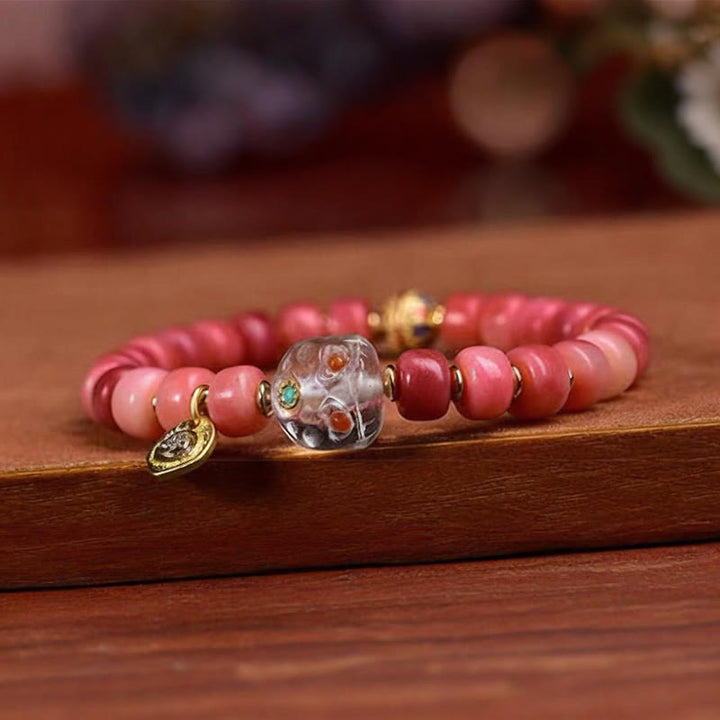 Buddha Stones Tibetan Camel Bone Red Agate Luck Bracelet - image 12