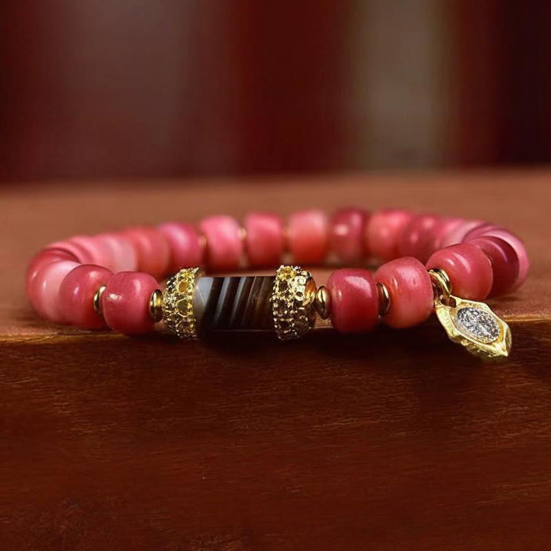 Buddha Stones Tibetan Camel Bone Red Agate Luck Bracelet - image 8