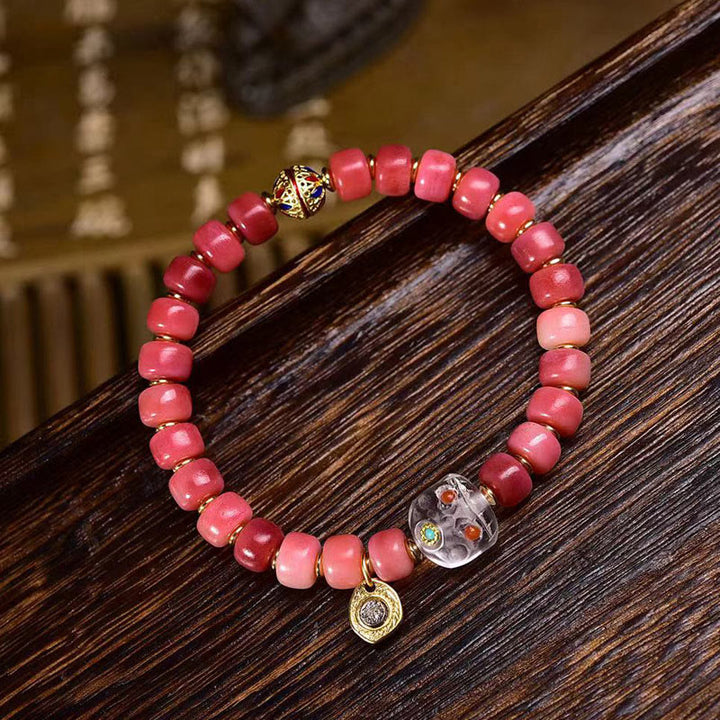 Buddha Stones Tibetan Camel Bone Red Agate Luck Bracelet - D Style(Wrist Circumference: 6.69 in(17 cm)) - image 10