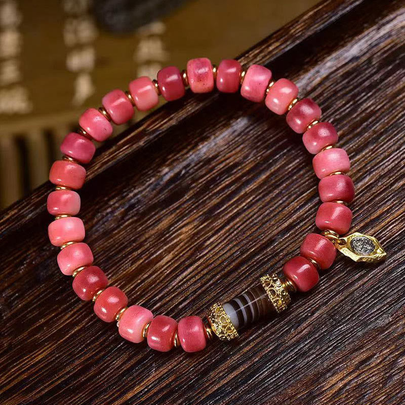 Buddha Stones Tibetan Camel Bone Red Agate Luck Bracelet - B Style(Wrist Circumference: 6.69 in(17 cm)) - image 6