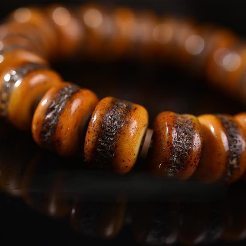 Buddha Stones Vintage Tibetan Bone Beads Skull Balance Bracelet - image 3