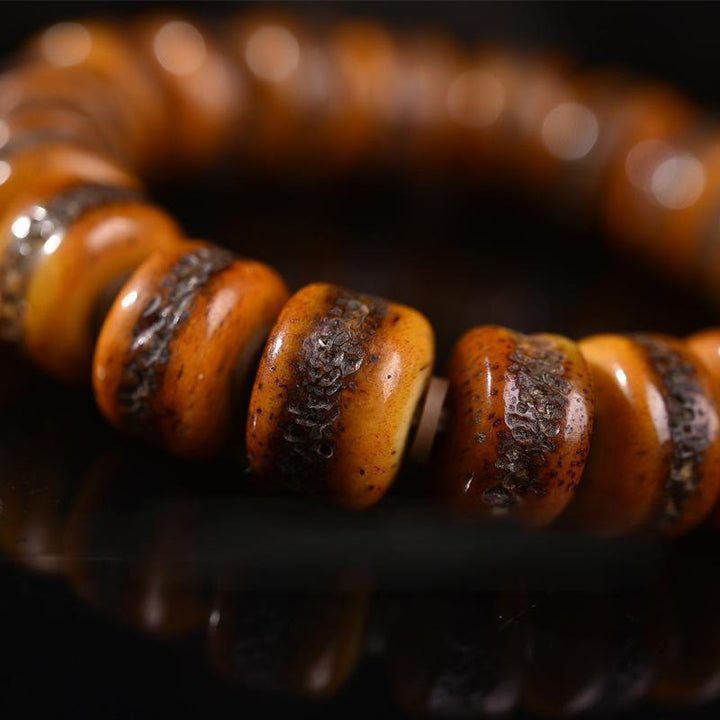 Buddha Stones Vintage Tibetan Bone Beads Skull Balance Bracelet - image 3