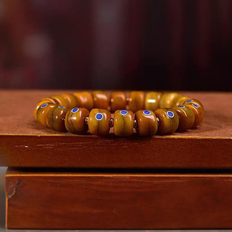 Buddha Stones Vintage Tibetan Bone Beads Braided Rope Positive Balance Bracelet - image 7
