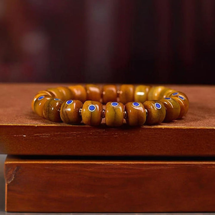 Buddha Stones Vintage Tibetan Bone Beads Braided Rope Positive Balance Bracelet - image 7