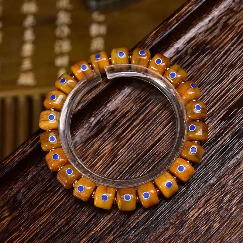 Buddha Stones Vintage Tibetan Bone Beads Braided Rope Positive Balance Bracelet - A Style(Bead Size: 0.39*0.31 in(1.0*0.8 cm)) - image 5