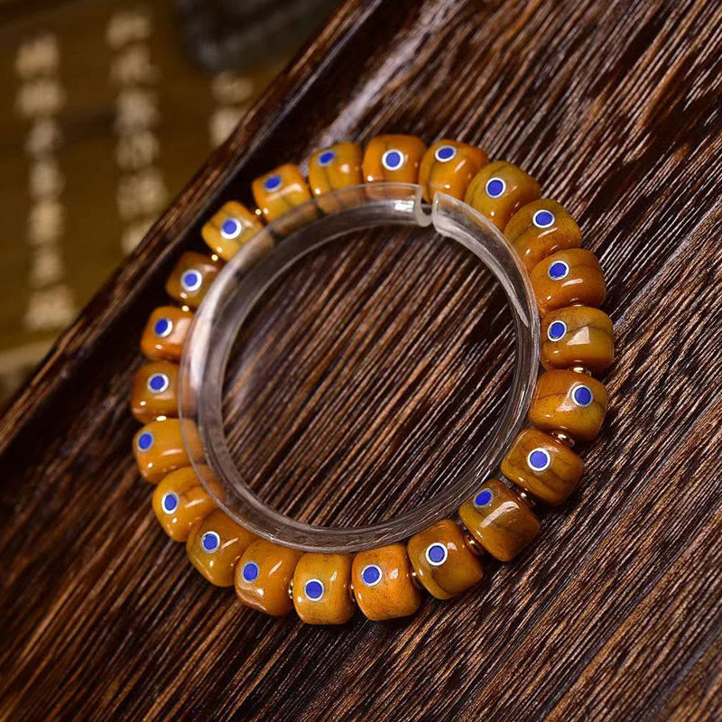 Buddha Stones Vintage Tibetan Bone Beads Braided Rope Positive Balance Bracelet - image 6