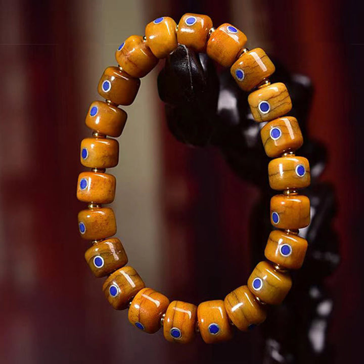 Buddha Stones Vintage Tibetan Bone Beads Braided Rope Positive Balance Bracelet - image 8