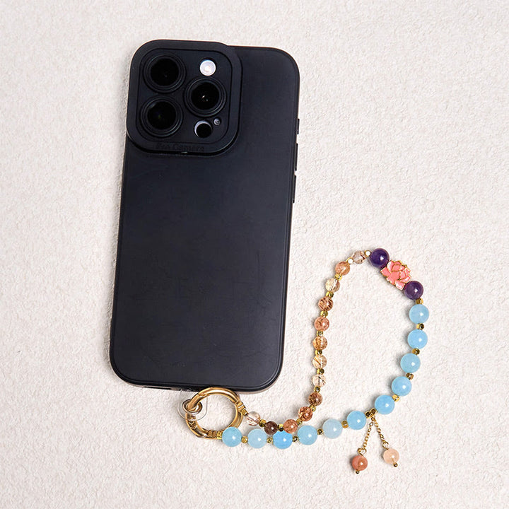 Buddha Stones Natural Super Seven Crystal Protection Key Chain Phone Hanging Decoration - image 3