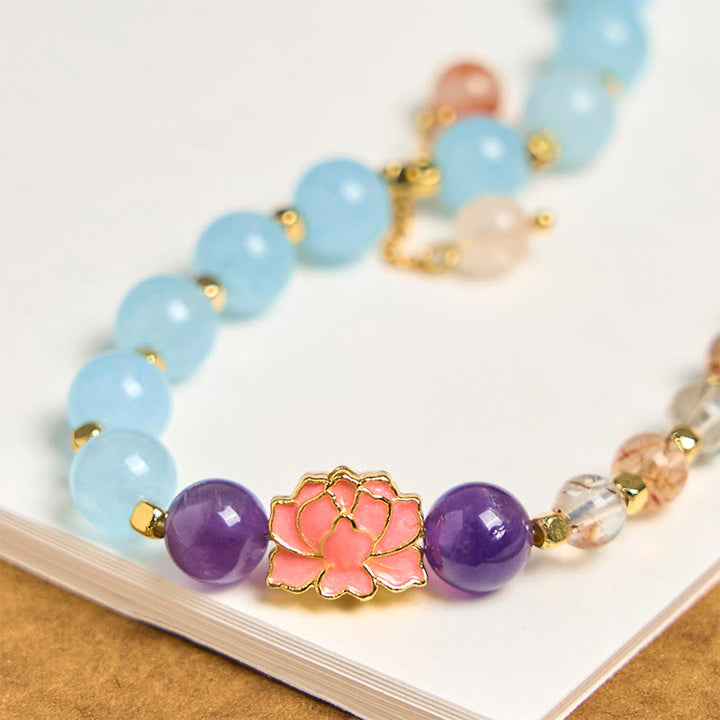 Buddha Stones Natural Super Seven Crystal Protection Key Chain Phone Hanging Decoration - image 2