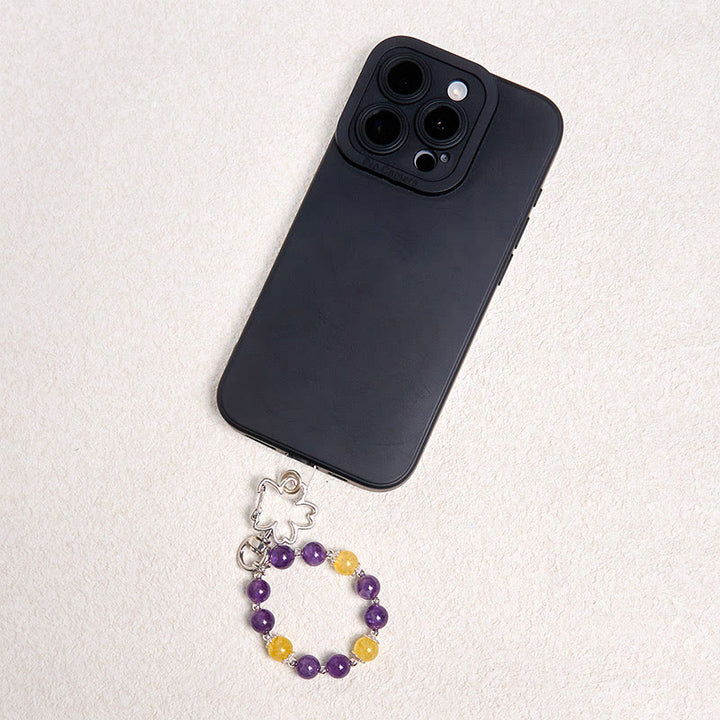 Buddha Stones Natural Amethyst Citrine Positive Key Chain Bag Hanging Decoration - image 2