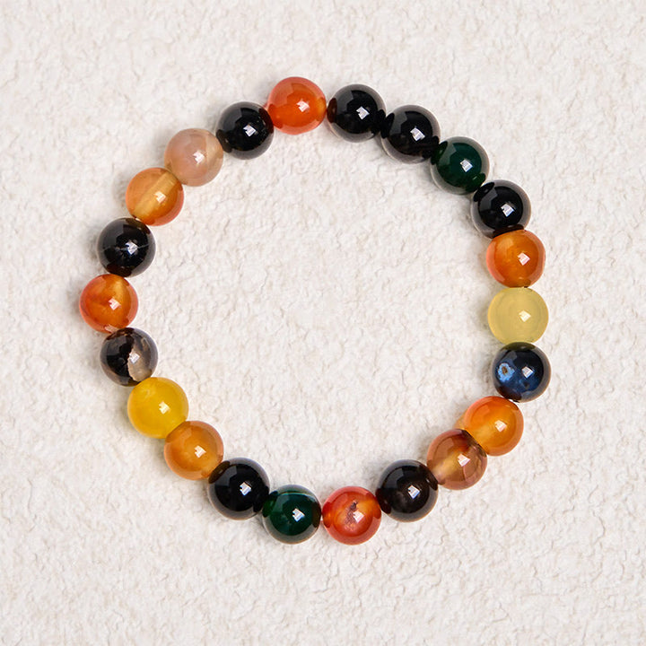 Buddha Stones Natural Colorful Chalcedony Agate Harmony Bracelet - image 5