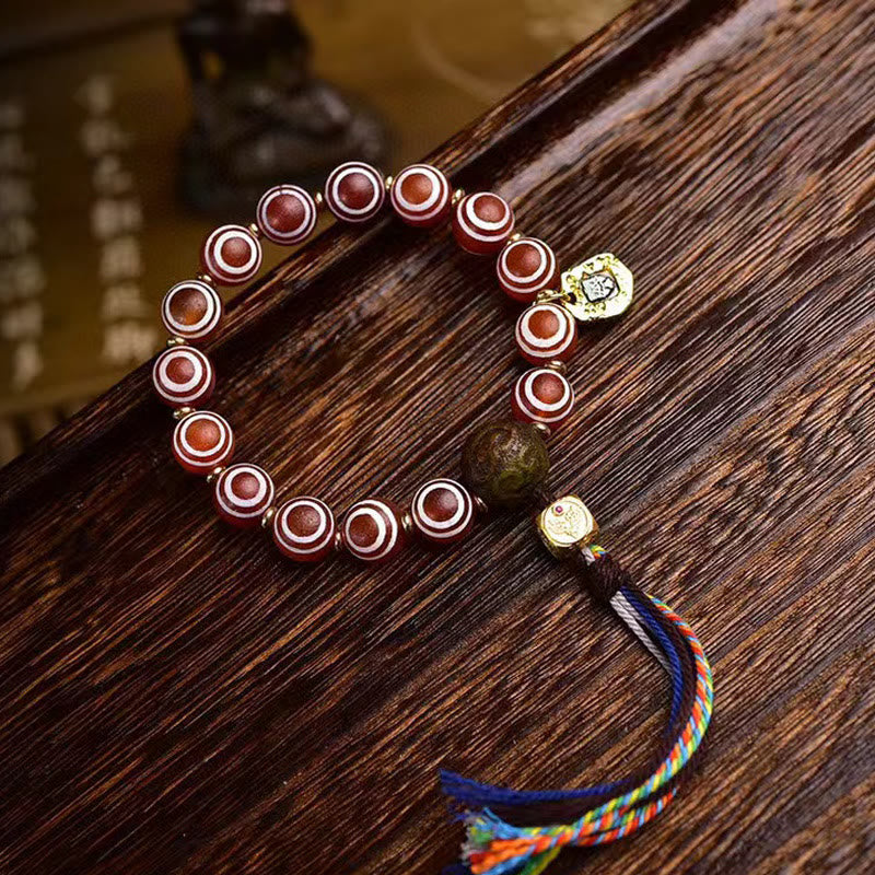 Buddha Stones Tibetan Zakiram Red Agate Confidence Bracelet - image 1