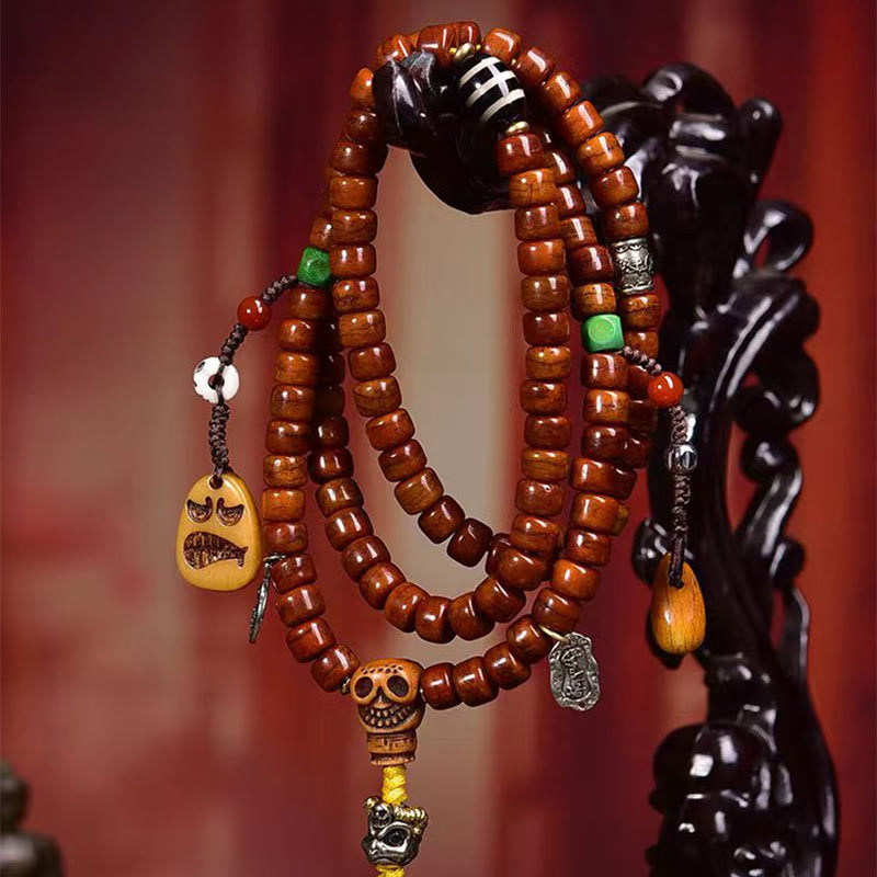 Buddha Stones Tibet 108 Beads Bone Beads Dzi Bead Strength Mala - image 2