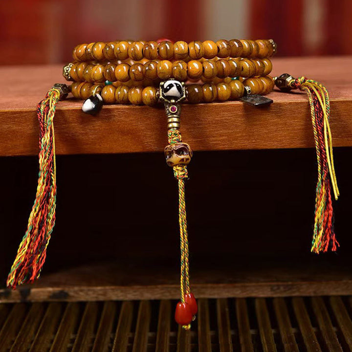 Buddha Stones Tibetan 108 Beads Bone Beads Dzi Bead Keep Away Evil Spirits Mala - image 5