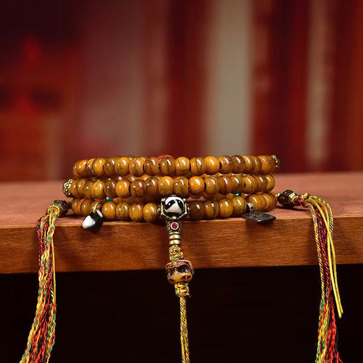 Buddha Stones Tibetan 108 Beads Bone Beads Dzi Bead Keep Away Evil Spirits Mala - image 1