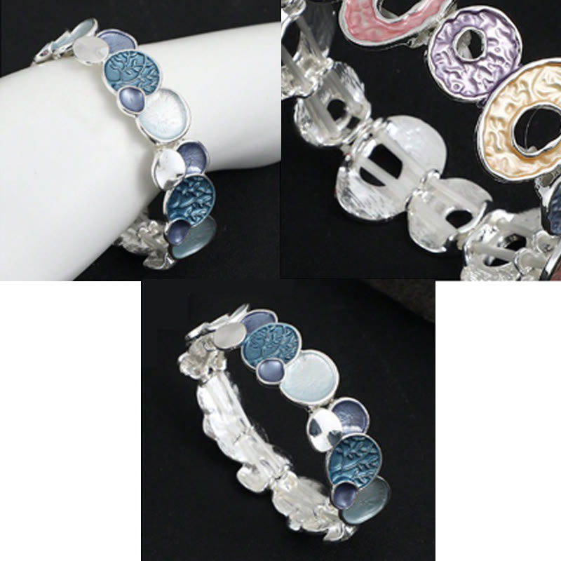 Buddha Stones The Tree Of Life Round Pattern Unity Alloy Elastic Bracelet Bangle - image 9