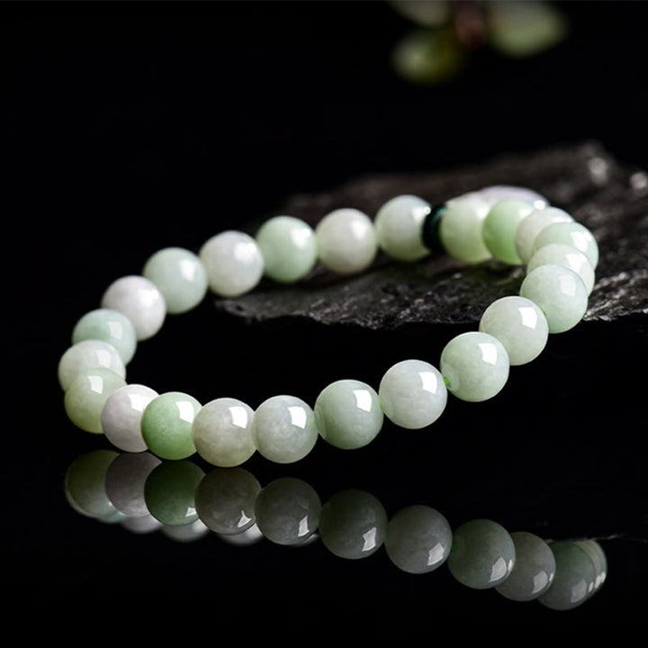 Buddha Stones Natural Jade Money Bag Charm Luck Bracelet - image 3