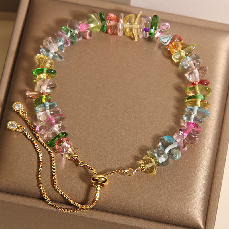 Buddha Stones Various Gravel Crystals White Crystal Blue Crystal Protection Bracelet - image 6